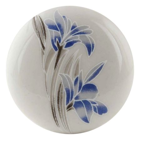 Silk Irise Flower Flat Wine Bottle Stopper